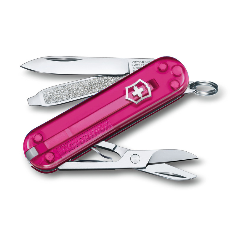 Logo trade promotional giveaway photo of: Pocket knife Classic SD transparent Victorinox